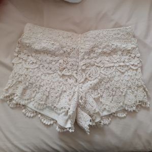 Ivory Lace Shorts